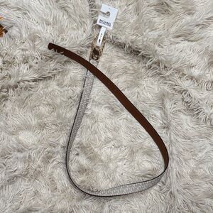 Michael Kors 1” Reversible Belt w Gold Buckle